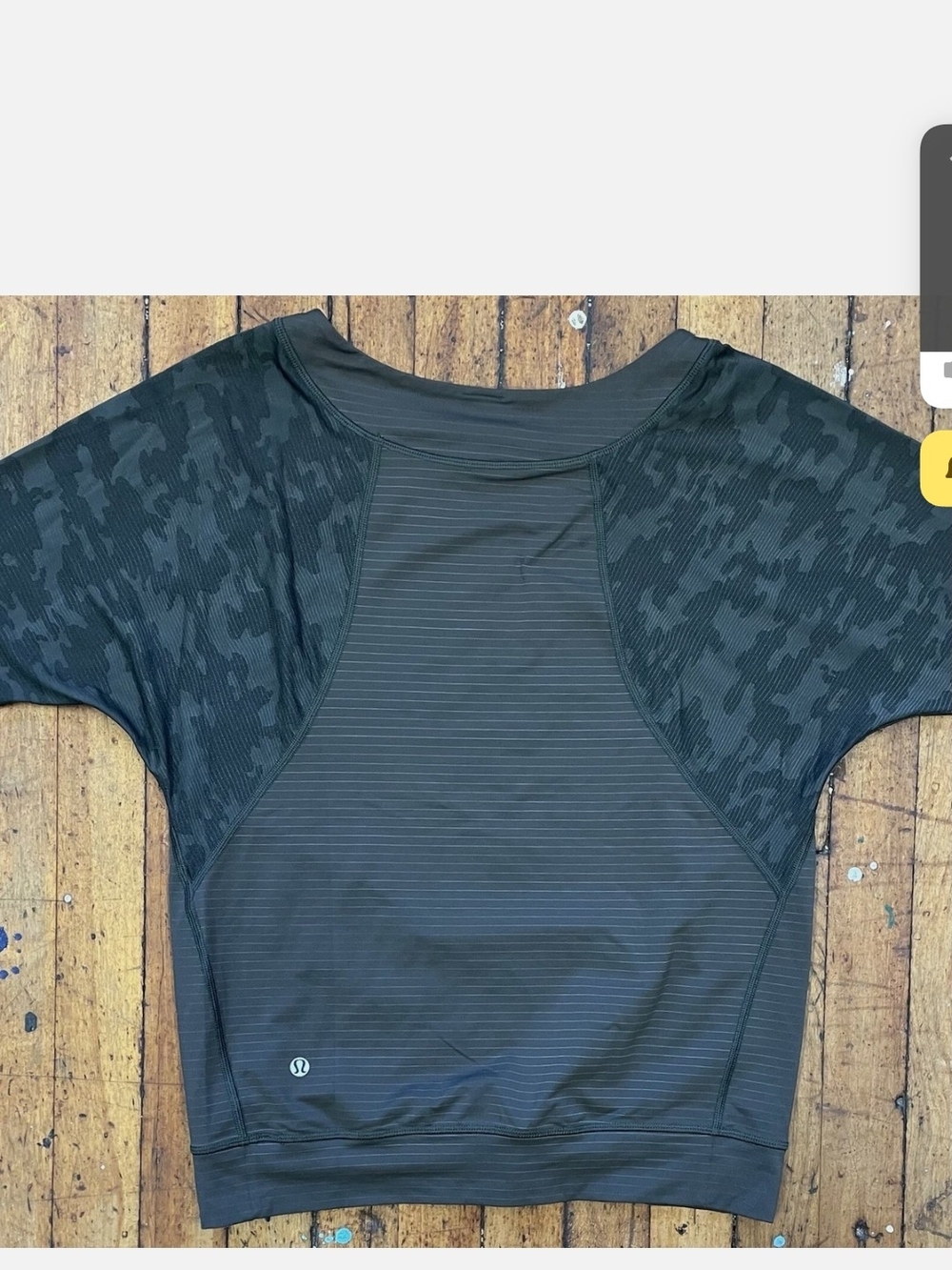 Women's LULULEMON Long Sleeve BLK Camouflage Casual Relaxed Shirt Size 6